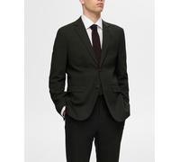 Selected Chaqueta de traje de hombre Slim Fit lisa. Verde oscuro 50
