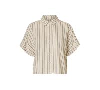 Selected Female Crop Blusa Rayas, Concha, 38