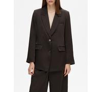 Selected Femme Americana de traje de mujer satinada. Negro 36