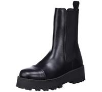 SELECTED FEMME Botines de piel para mujer Slfcora Toe Cap Boot B Noos, Negro, 37 EU