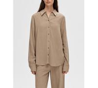 Selected Femme Camisa de mujer manga larga. Marrón claro 40