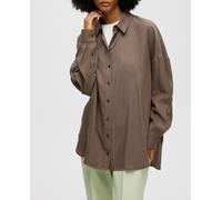 Selected Femme Camisa de mujer manga larga tencel. Marrón 40