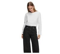 SELECTED FEMME Slfessential LS Boxy tee Noos Camiseta de Manga Larga, Blanco Brillante, M para Mujer