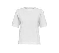 SELECTED FEMME Camiseta Femenina Boxy, Blanco Brillante, XS