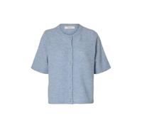 SELECTED FEMME Chaqueta de Punto para Mujer Cárdigan Elegante con Botones y Mangas Medio largas, Color:Azul Claro, Talla:XS