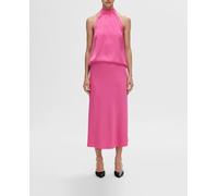 Selected Femme Falda midi de mujer cintura alta. Rosa 38