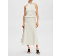 Selected Femme Falda midi satinada. Natural 36