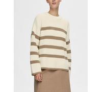 Selected Femme Jersey de mujer a rayas. Blanco 36/S