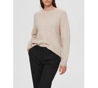 Selected Femme Jersey de mujer con cuello redondo. Beige 38/M