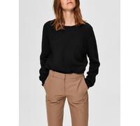 Selected Femme Jersey de mujer con cuello redondo. Negro 34/XS