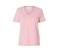 SELECTED FEMME Neck tee Slfessential SS Noos-Camiseta de Cuello en V, Malva blanqueada, XS Mujeres
