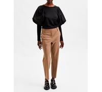 Selected Femme Pantalón de mujer recto lenzing "Ecovero". Marrón 42