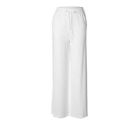 SELECTED FEMME Pantalón Largo de Lino para Mujer Slfviva-gulia HW Noos, Blanco Nieve., 34