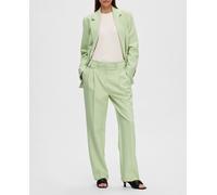 Selected Femme Pantalón traje de mujer recto. Verde anticuario 34