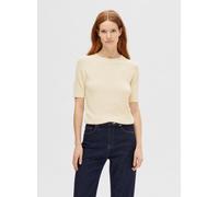 Selected Femme Slfelinna New Ss Knit Top Noos XS Beige