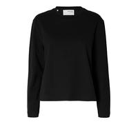 SELECTED FEMME Slfessential LS Boxy tee Noos Camiseta de Manga Larga, Negro, L para Mujer