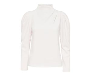 SELECTED FEMME Slffenja LS T-Neck Top B Noos Blusas, Blanco Nieve, M Mujeres