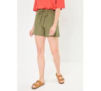 Selected Femme Slflinnie Mw Linen Shorts B 38 Verde