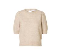 SELECTED FEMME SLFLULU SS Open Back Knit O-Neck Noos, Birch/Detalle: Melange, XS
