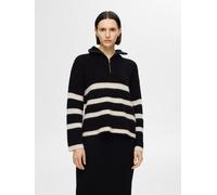 Selected Femme SLFMALINE LS KNIT HALF ZIP NOOS XL Negro