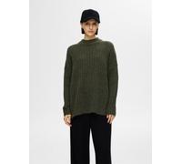 Selected Femme SLFMALINE LS KNIT HIGH NECK NOOS L Verde