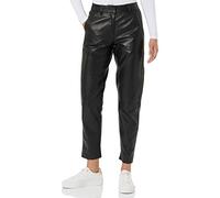 SELECTED FEMME Slfmarie MW Noos-Pantalones de Piel, Negro, 40 para Mujer