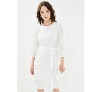 Selected Femme Slframone 3/4 Short Broderi Dress B 38 Blanco
