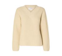 SELECTED FEMME Slfselma LS Knit V-Neck Noos Jersey de Punto, Abedul, XL para Mujer