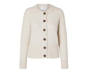 SELECTED FEMME Slfsia RAS LS Knit Cardigan Noos Suéter, Birch/Detalle: Melange, XXL para Mujer