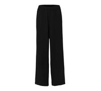 SELECTED FEMME SLFTINNI-Relaxed MW Wide Pant N Noos, Negro, 34W x 30L