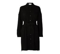 SELECTED FEMME Slfviva-Tonia Long Linen Shirt B Camisa, Negro, 42 para Mujer