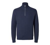 SELECTED FEMME Slhdane LS Knit Structure Half Zip Noos, Oceana, M para Hombre
