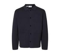 SELECTED FEMME Slhmike Light LS Knit Relaxed Polo Cardi, Sky Captain, XL