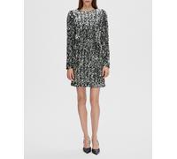 Selected Femme Vestido corto de lentejuelas. Gris 38 (38)