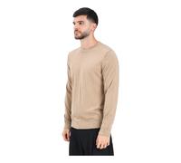 Selected Homme - Beige Crew Neck Sweater Minimal Design - Knitwear - Hombre - Beige - L -