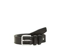SELECTED HOMME BLACK SLHNATE Leather Belt B Noos Cinturón, Negro, 85 cm para Hombre