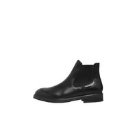 SELECTED HOMME Botas Chelsea de piel, Negro, 45 EU