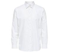 SELECTED HOMME - Camisa de Manga Larga para Hombre, Blanco Brillante, L