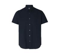 SELECTED HOMME Camisa Hombre Manga Corta Mezcla Algodón, 16079053 Sky Captain, L
