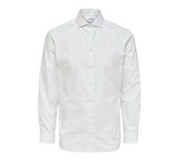 SELECTED HOMME Camisa Hombre Manga Larga, Blanco Brillante, XL
