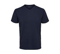 SELECTED HOMME Camiseta para Hombre con Cuello en V, Azul (Navy Blazer), XL