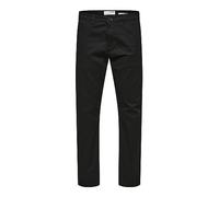 SELECTED HOMME Chino Masculino 175 Slim Fit Flex, Negro, 34W / 32L