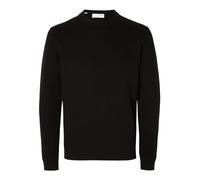 SELECTED HOMME Jersey para Hombre con Cuello Redondo, Negro, M