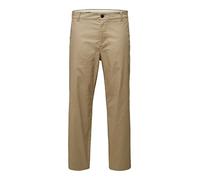 SELECTED HOMME Male Chino 220 Loose fit Flex, Chinchilla, 33W x 32L