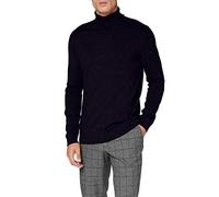 Selected Homme Manga Larga Cuello Alto Hombre, Azul Marino, S