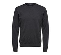 SELECTED HOMME Slhberg Crew Neck B Noos Sudadera, Antracita/Detalle: Mezcla, L para Hombre