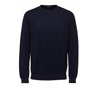 SELECTED HOMME Slhberg Crew Neck B Noos Sudadera, Navy Blazer/Detalle: Melange, L para Hombre