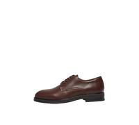 SELECTED HOMME Slhblake Derby Shoe B Noos, Zapatos de Cuero Hombre, Demitasse, 40 EU