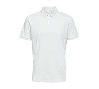 SELECTED HOMME Slhfave Zip SS Polo, Cloud Dancer, L para Hombre