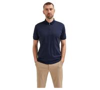SELECTED HOMME Slhfave Zip SS Polo para Hombre, Sky Captain, M